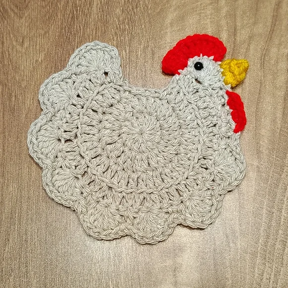 Handmade Set Of 4 Chicken Coasters - Picture 4 of 4